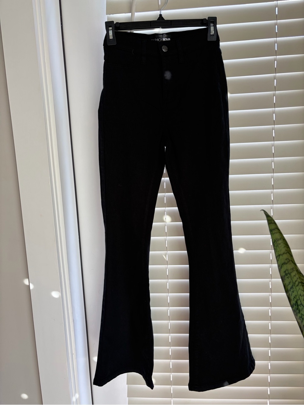 Fashion Nova Black High-Waist Flared Jeans - Petite